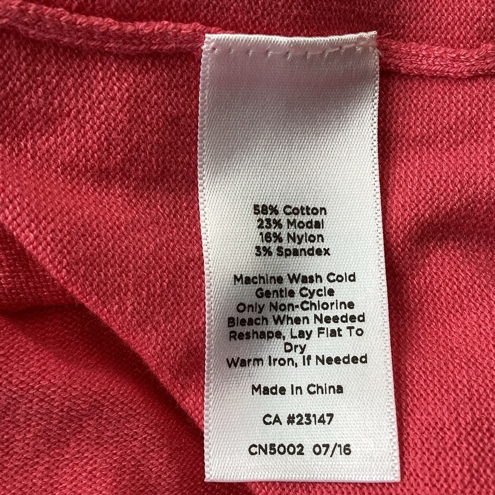 Talbots Coral / Rasberry Pink Cotton Blend Turtleneck Sweater Medium EUC - Picture 7 of 7
